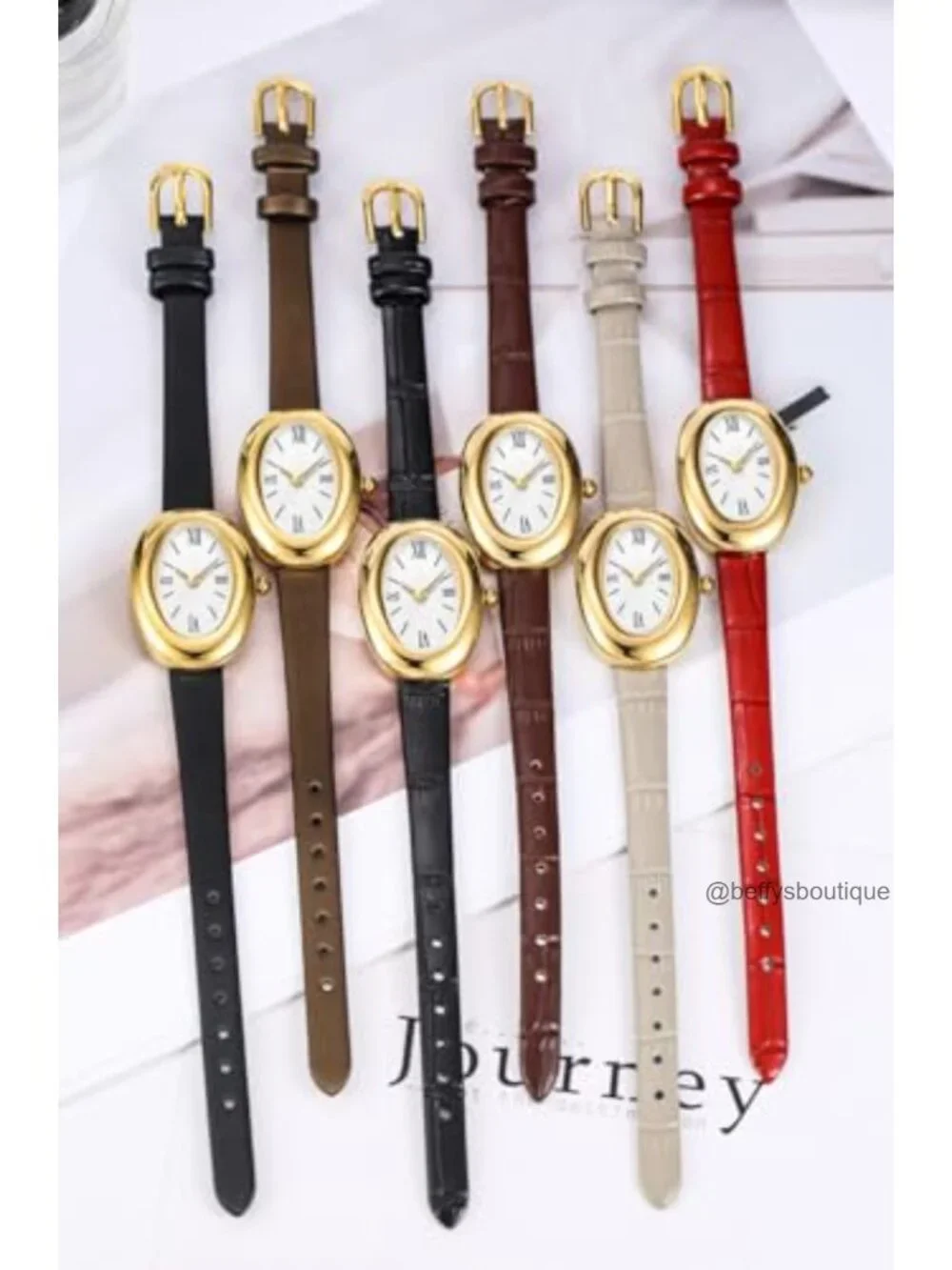 Elegant Oval Dial Bangle Watch for Women Quartz Gold-Tone Finish